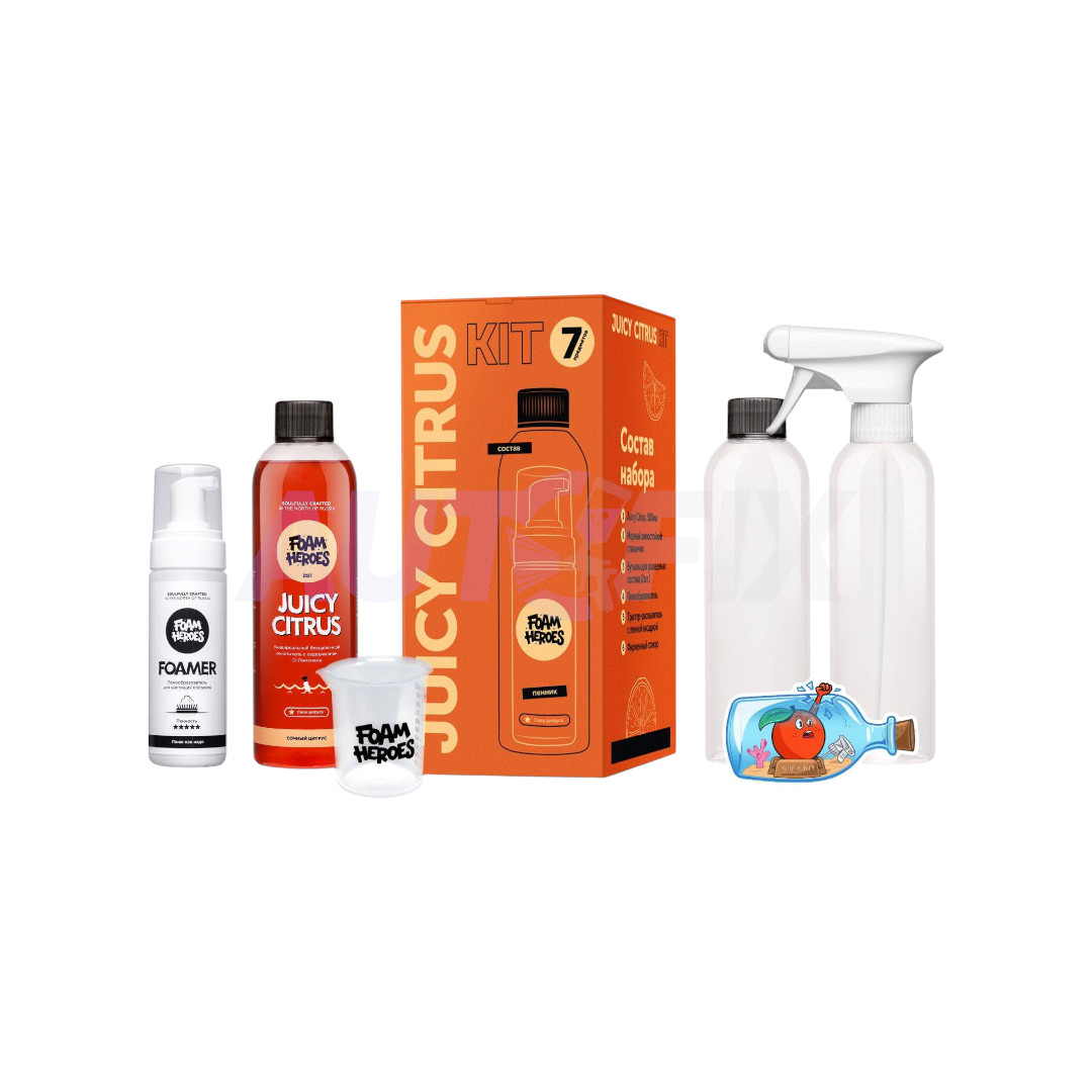 FOAM HEROES набор с органическим очистителем Juicy Citrus KIT FHB036