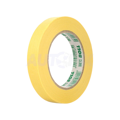 BOLL малярная лента 80C Masking Tape желтая 19мм*50м