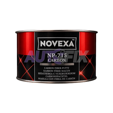 NOVEXA шпатлевка с углеволокном NP-715 Carbon 0.83+0.02кг