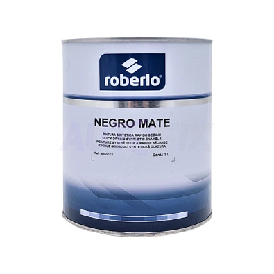 ROBERLO эмаль черная матовая Negro Mate быстросохнущая 1л