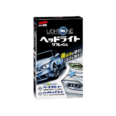 SOFT99 03133 полироль-покрытие для пластика фар Light One 50+8мл