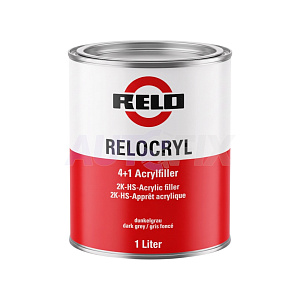 RELO грунт акриловый 2К-HS-Filler 4:1 темно-серый с отвердителем 1.0+0.25л