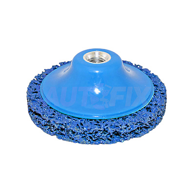 РМ-90474 круг для снятия ржавчины синий d=100мм на резьбе М14
