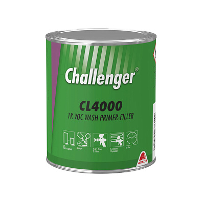 CHALLENGER грунт-наполнитель CL4000 1K Voc Wash Primer-Filler 1л