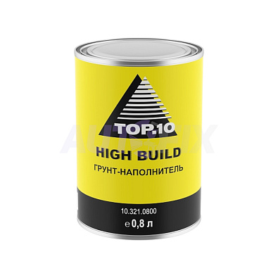 TOP.10 грунт-наполнитель High Build 2K HS 4:1 белый 0.8+0.2л