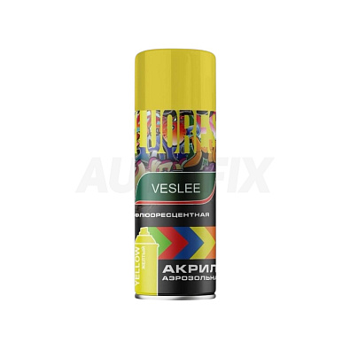 VESLEE краска акриловая флюоресцентная YELLOW желтая 520мл