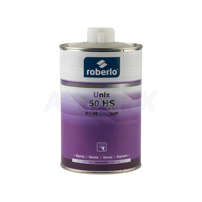 ROBERLO лак акриловый Unix 50 HS 2:1 с отвердителем G5005 1.0+0.5л