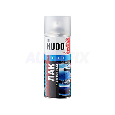 KUDO KU-9010 лак 1K акриловый глянцевый аэрозоль 520мл