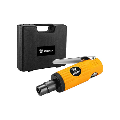 DEKO пневмошлифмашинка прямая DKPT02 набор, цанга 3мм, 6мм