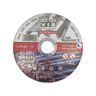 INTER VIS круг отрезной по металлу Platinum 125*1.0*22.23мм