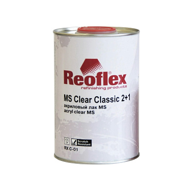 REOFLEX лак акриловый MS Clear Classic с отвердителем 1.0+0.5л