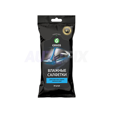 GRASS IT-0313 салфетки влажные для очистки стекол, зеркал и фар 30шт