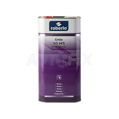 ROBERLO лак акриловый Unix 50 HS 2:1 с отвердителем G5005 5.0+2.5л