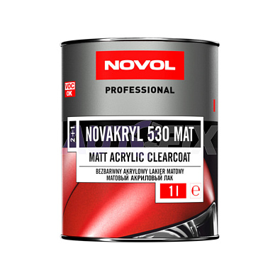 NOVOL лак акриловый матовый Novakryl 530 MAT 1.0+0.5л
