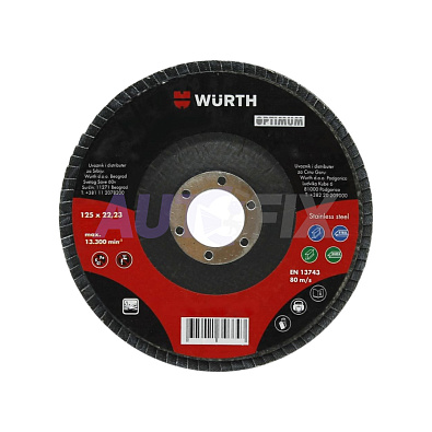 WURTH диск лепестковый торцевой Optimum 125мм Р120