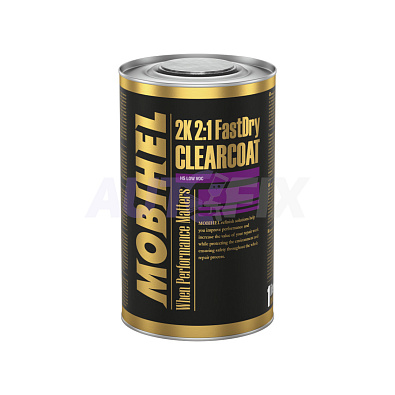 MOBIHEL лак бесцветный 2:1 Fast Dry быстрой сушки с отвердителем 1.0+0.5л