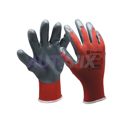 WURTH перчатки защитные Red Nitrile размер 9