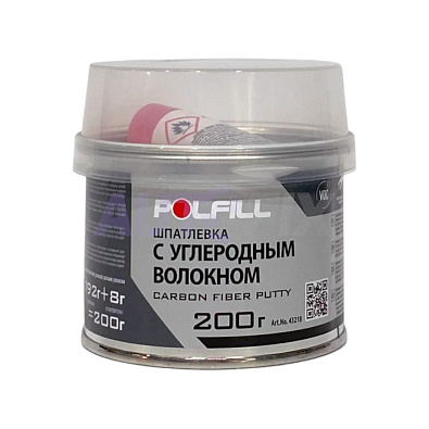 POLFILL шпатлевка с углеволокном CARBON 0.2кг