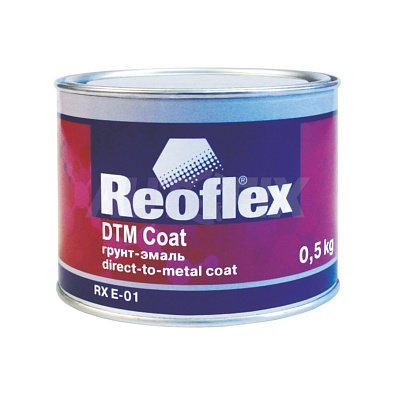 REOFLEX грунт-эмаль DTM Coat черная матовая 0.5кг