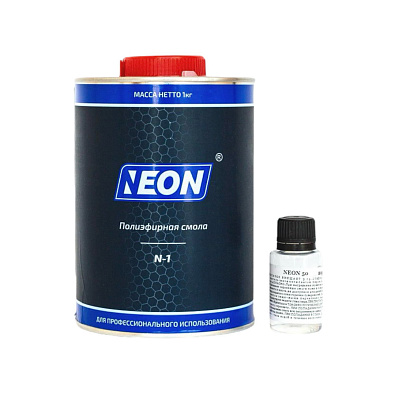 NEON полиэфирная смола N-1 с жидким отвердителем 1+0.02кг