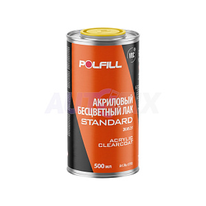 POLFILL лак акриловый 2+1 STANDARD с отвердителем 0.5+0.25л
