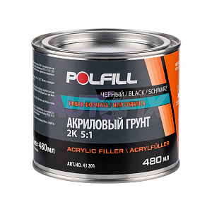 POLFILL грунт акриловый 5+1 ECO черный 0.4л+0.08л