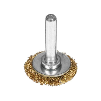 MATRIX щетка для дрели со шпилькой латунированная 74440 30мм