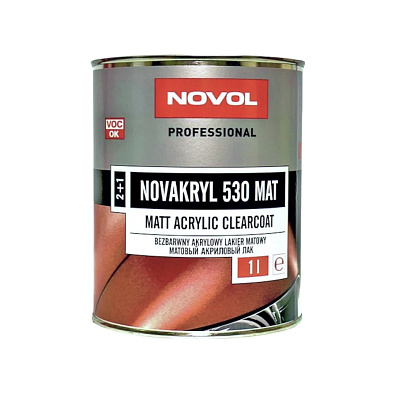 NOVOL лак акриловый матовый Novakryl 530 MAT 1.0+0.5л