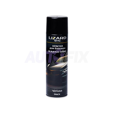 LIZARD краска для бампера аэрозольная Bumper Paint черная 500мл
