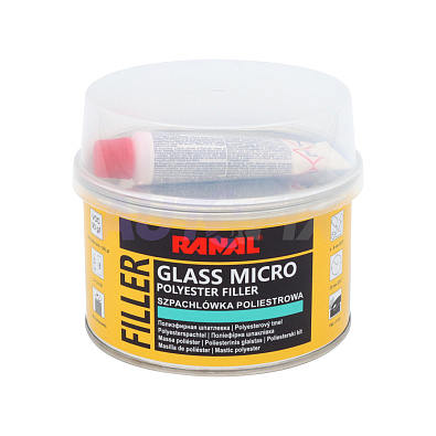 RANAL шпатлевка Glass Micro со стекловолокном 0.5кг