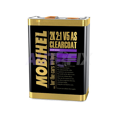 MOBIHEL лак бесцветный 2:1 V5 AS с отвердителем 5.0+2.5л
