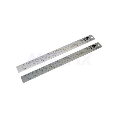 РМ-78514 линейка мерная 340*30*2мм для ЛКМ 2:1, 3:1 алюминиевая
