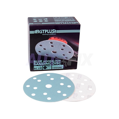 FASTPLUS шлифовальный круг 150мм 15 отв. B65 Blue Ceramic P240
