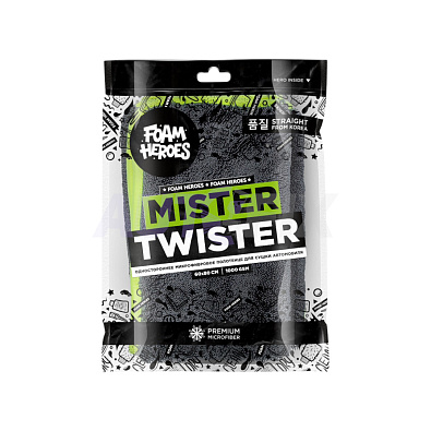 FOAM HEROES микрофибровое полотенце для сушки Mister Twister 60*80см