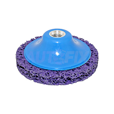 РМ-90498 круг для снятия ржавчины фиолетовый d=100мм на резьбе М14