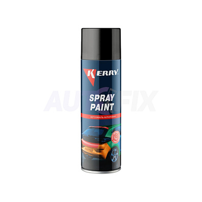 KERRY KR-611 эмаль акриловая Spray Paint черная глянцевая аэрозоль 650мл