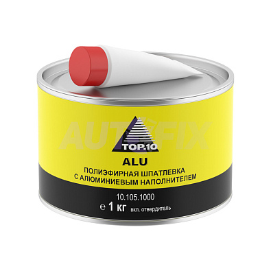 TOP.10 шпатлевка полиэфирная Aluminium с алюминием 1кг