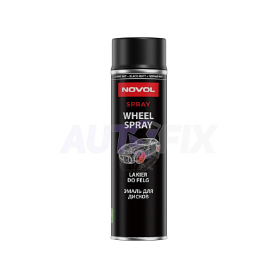 NOVOL Spray эмаль акриловая для дисков черная матовая 500мл