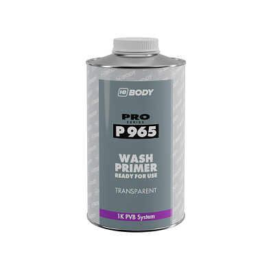 HB BODY грунт кислотный P965 1K Wash Primer прозрачный 1л