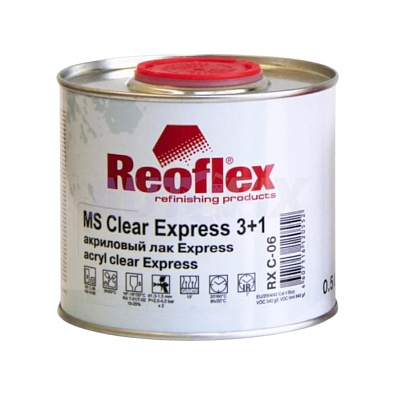 REOFLEX лак быстрый MS Clear Express 3+1 с отвердителем 0.5+0.17л