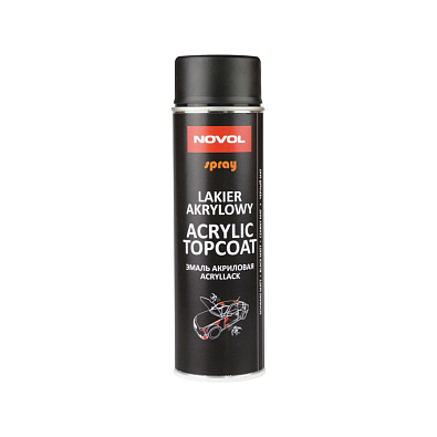 NOVOL Spray эмаль акриловая черная матовая 500мл