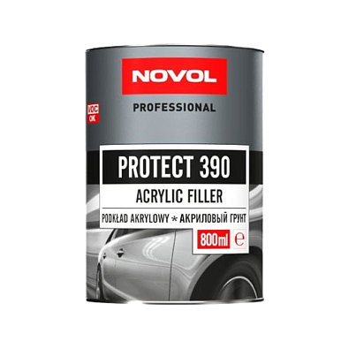 NOVOL грунт акриловый Protect 390 серый 0.8+0.2л