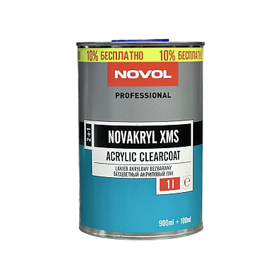 NOVOL лак акриловый Novacryl XMS с отвердителем 1.0+0.5л