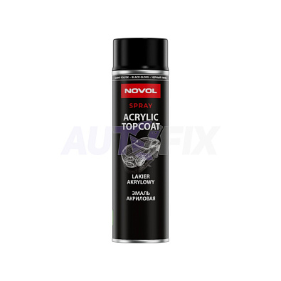 NOVOL Spray эмаль акриловая черная глянцевая 500мл