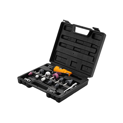 DEKO пневмошлифмашинка прямая DKPT02 набор, цанга 3мм, 6мм