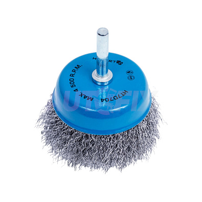 HOEGERT щетка чашеобразная со стержнем 6мм стальная 75мм