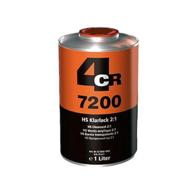 4CR 6.7200.1000 лак акриловый прозрачный HS Klarlack 2:1 1.0+0.5л