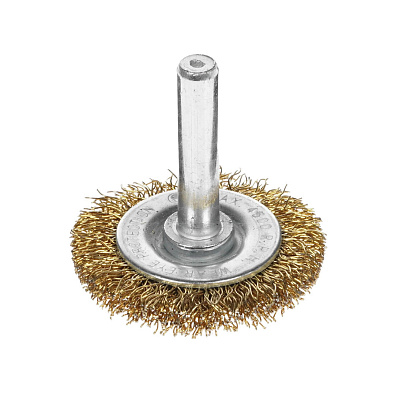 MATRIX щетка для дрели со шпилькой латунированная 74442 40мм