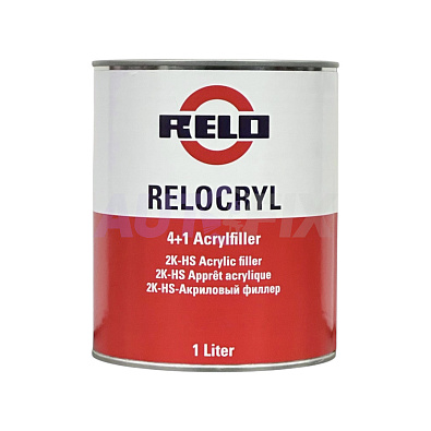 RELO грунт акриловый 2К-HS-Filler 4:1 темно-серый с отвердителем 1.0+0.25л