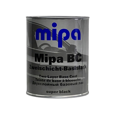 MIPA BC автомобильная базовая краска SUPER BLACK 1л